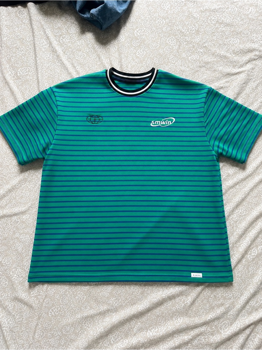 Green Striped Men's boxy Shirt